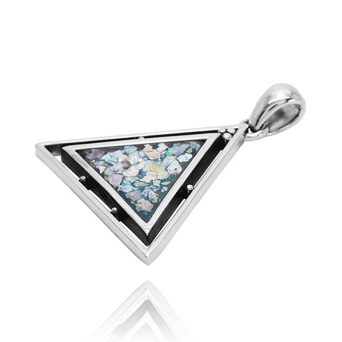 Classic Triangle Roman Glass Pendant